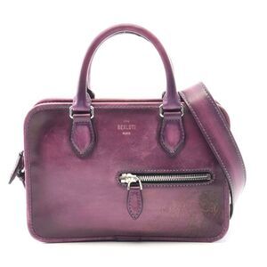 Berluti Leather Un Jour Gulliver Calligraphy Handbag